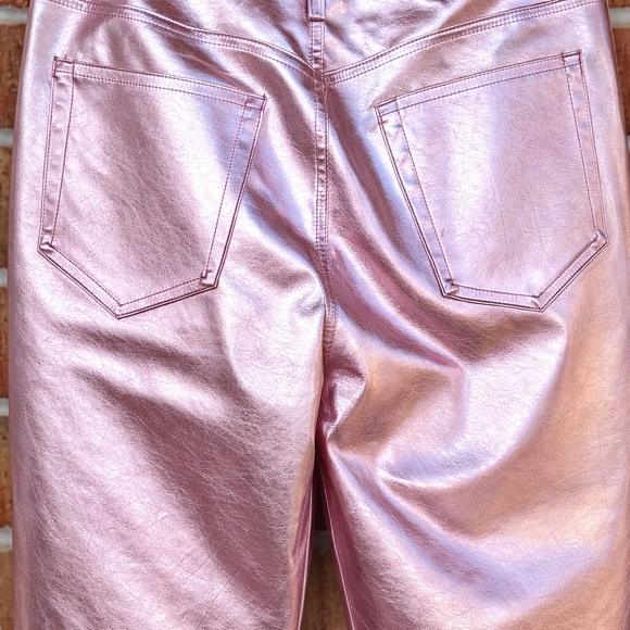 💖 BuddyLove Travolta Pink Metallic Pants 30 Ballet Slipper High Rise NWT - Picture 4 of 11
